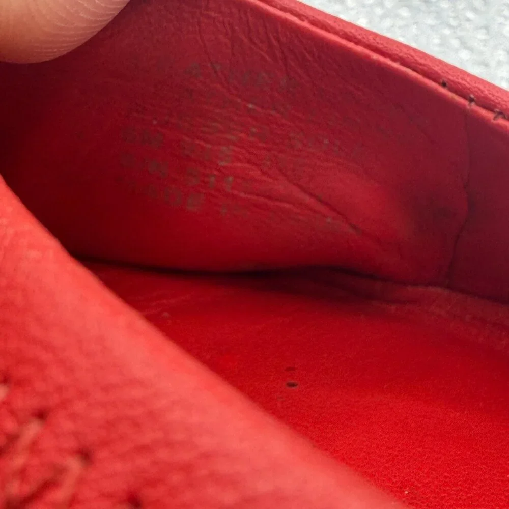 Size 6M Tory Burch Minnie Red‎ Womens Slip On Leather Travel Ballet Flats